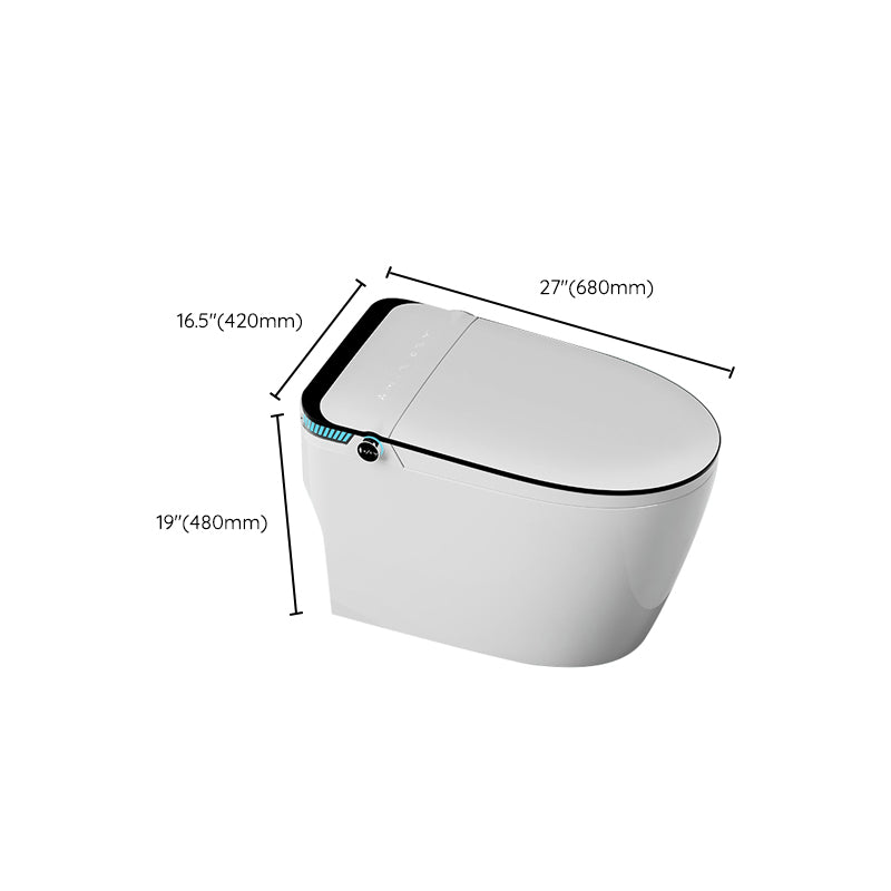 Elongated Floor Mount Bidet White Floor Standing Bidet with Heated Seat Clearhalo 'Bathroom Remodel & Bathroom Fixtures' 'Bidets' 'Home Improvement' 'home_improvement' 'home_improvement_bidets' 'Toilets & Bidets' 6942102