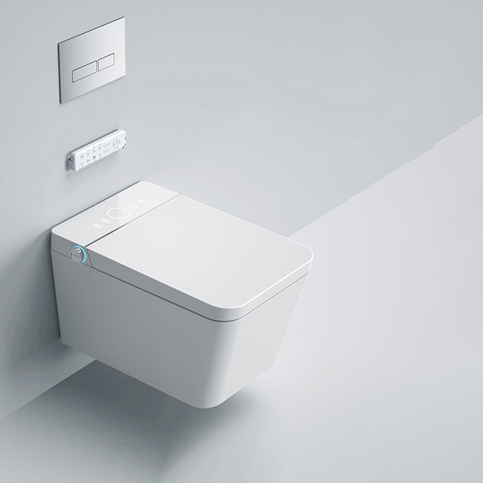 Elongated Wall Mounted Bidet White Wall Hung Toilet Set with Heated Seat Clearhalo 'Bathroom Remodel & Bathroom Fixtures' 'Bidets' 'Home Improvement' 'home_improvement' 'home_improvement_bidets' 'Toilets & Bidets' 6942123