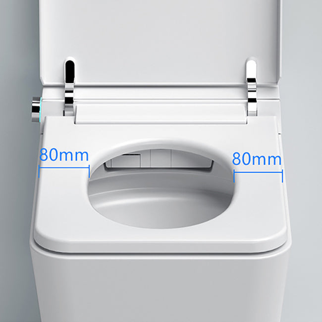 Elongated Wall Mounted Bidet White Wall Hung Toilet Set with Heated Seat Clearhalo 'Bathroom Remodel & Bathroom Fixtures' 'Bidets' 'Home Improvement' 'home_improvement' 'home_improvement_bidets' 'Toilets & Bidets' 6942130