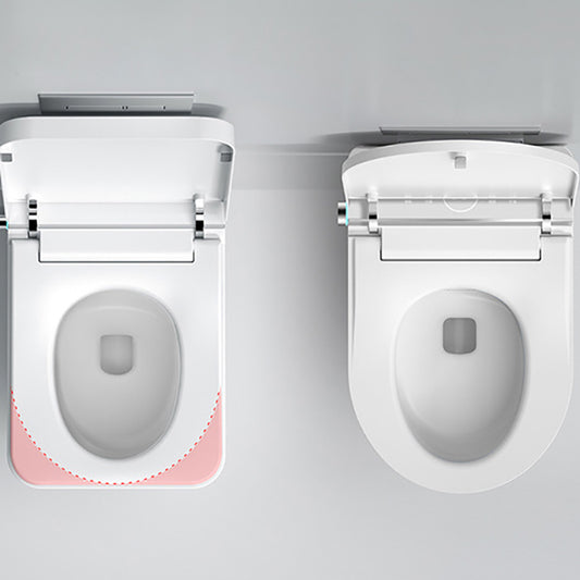 Elongated Wall Mounted Bidet White Wall Hung Toilet Set with Heated Seat Clearhalo 'Bathroom Remodel & Bathroom Fixtures' 'Bidets' 'Home Improvement' 'home_improvement' 'home_improvement_bidets' 'Toilets & Bidets' 6942134