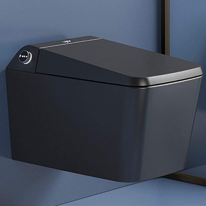 White Elongated Wall Mounted Bidet Deodorizing Wall Hung Toilet Set with Heated Seat Black Clearhalo 'Bathroom Remodel & Bathroom Fixtures' 'Bidets' 'Home Improvement' 'home_improvement' 'home_improvement_bidets' 'Toilets & Bidets' 6942159