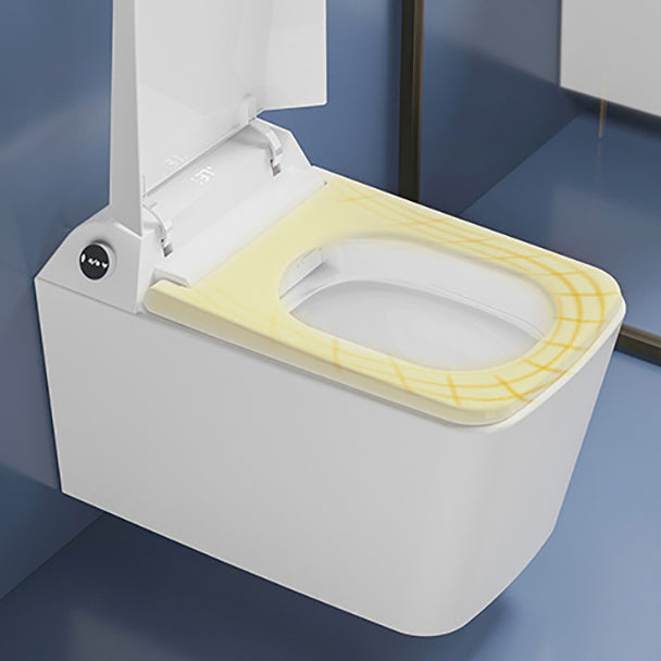 White Elongated Wall Mounted Bidet Deodorizing Wall Hung Toilet Set with Heated Seat Clearhalo 'Bathroom Remodel & Bathroom Fixtures' 'Bidets' 'Home Improvement' 'home_improvement' 'home_improvement_bidets' 'Toilets & Bidets' 6942174