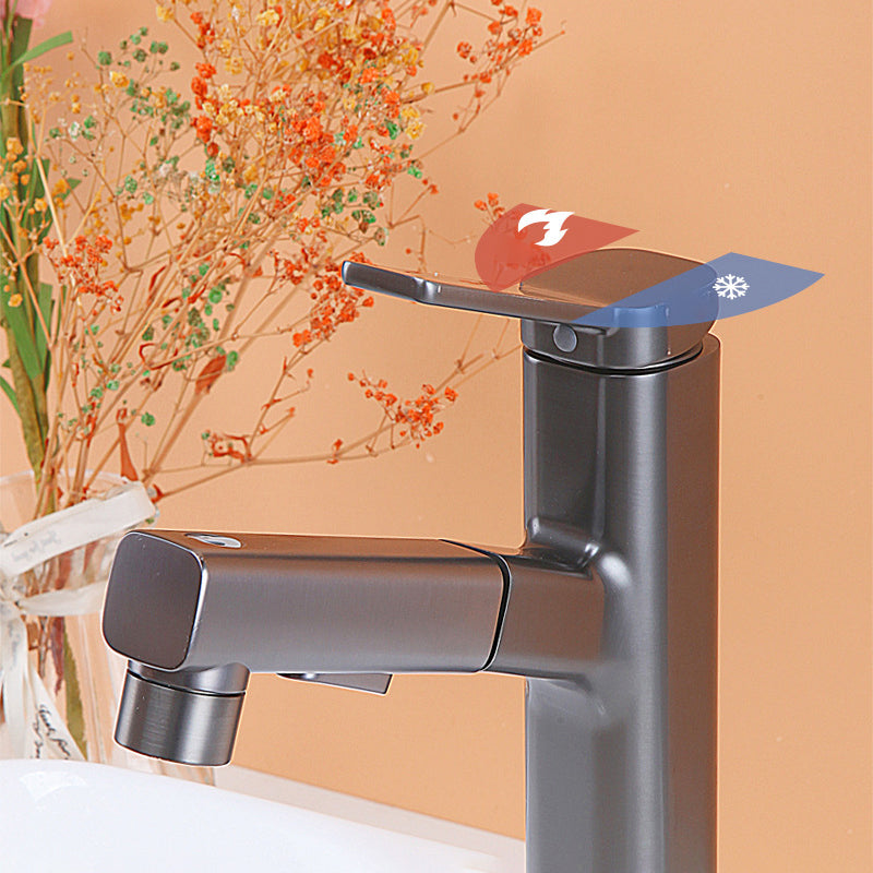 Vessel Sink Faucet Contemporary Single Lever Handle Faucet for Bathroom Clearhalo 'Bathroom Remodel & Bathroom Fixtures' 'Bathroom Sink Faucets' 'Bathroom Sinks & Faucet Components' 'bathroom_sink_faucets' 'Home Improvement' 'home_improvement' 'home_improvement_bathroom_sink_faucets' 6942203