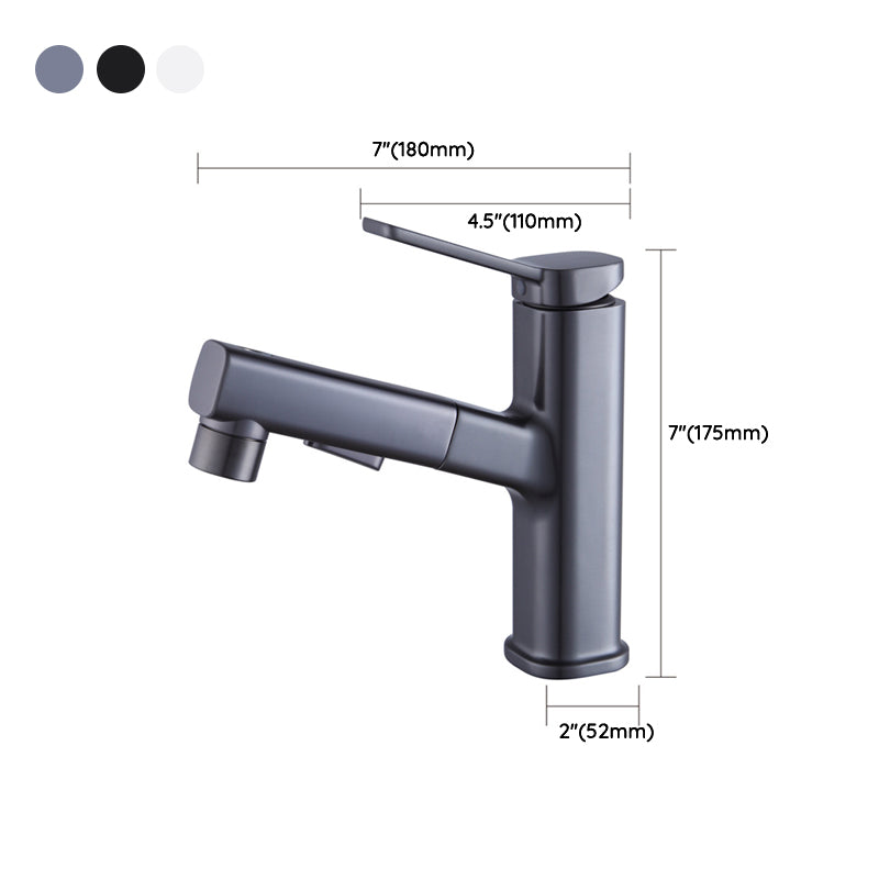 Vessel Sink Faucet Contemporary Single Lever Handle Faucet for Bathroom Clearhalo 'Bathroom Remodel & Bathroom Fixtures' 'Bathroom Sink Faucets' 'Bathroom Sinks & Faucet Components' 'bathroom_sink_faucets' 'Home Improvement' 'home_improvement' 'home_improvement_bathroom_sink_faucets' 6942204