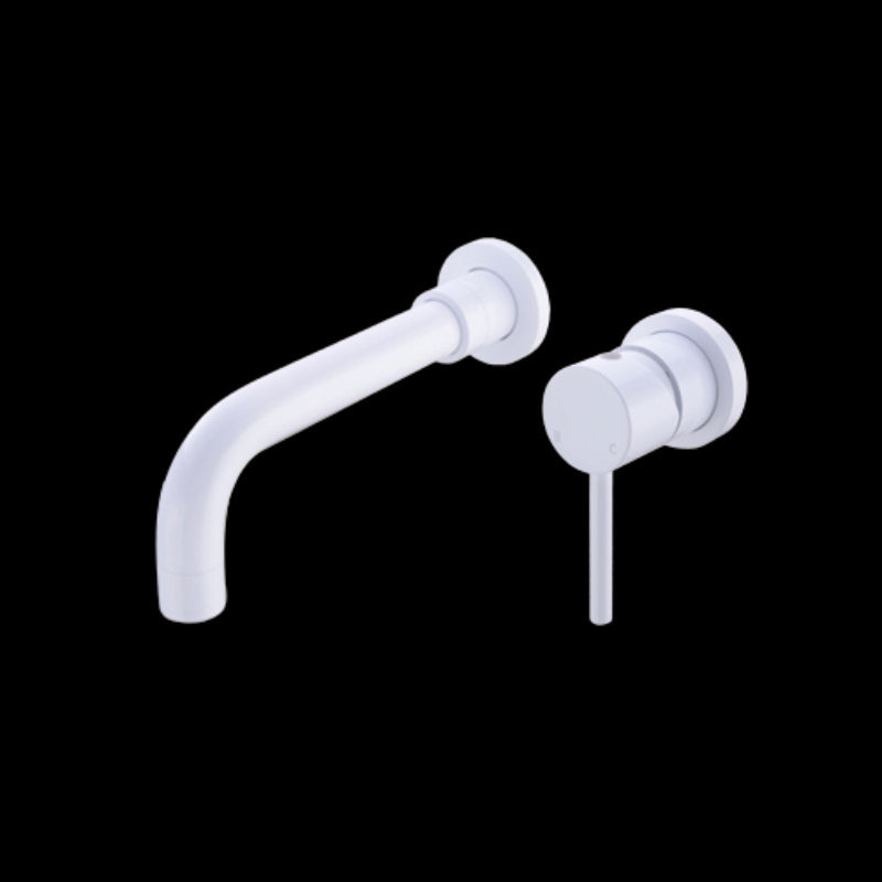 Circular Widespread Wall Mounted Bathroom Sink Faucet Brass Brass Bathroom Faucet White 1 Handle Clearhalo 'Bathroom Remodel & Bathroom Fixtures' 'Bathroom Sink Faucets' 'Bathroom Sinks & Faucet Components' 'bathroom_sink_faucets' 'Home Improvement' 'home_improvement' 'home_improvement_bathroom_sink_faucets' 6942211