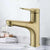 Circular Modern Basin Faucet Pull-Out Single Hole Vanity Sink Faucet Gold Clearhalo 'Bathroom Remodel & Bathroom Fixtures' 'Bathroom Sink Faucets' 'Bathroom Sinks & Faucet Components' 'bathroom_sink_faucets' 'Home Improvement' 'home_improvement' 'home_improvement_bathroom_sink_faucets' 6942238