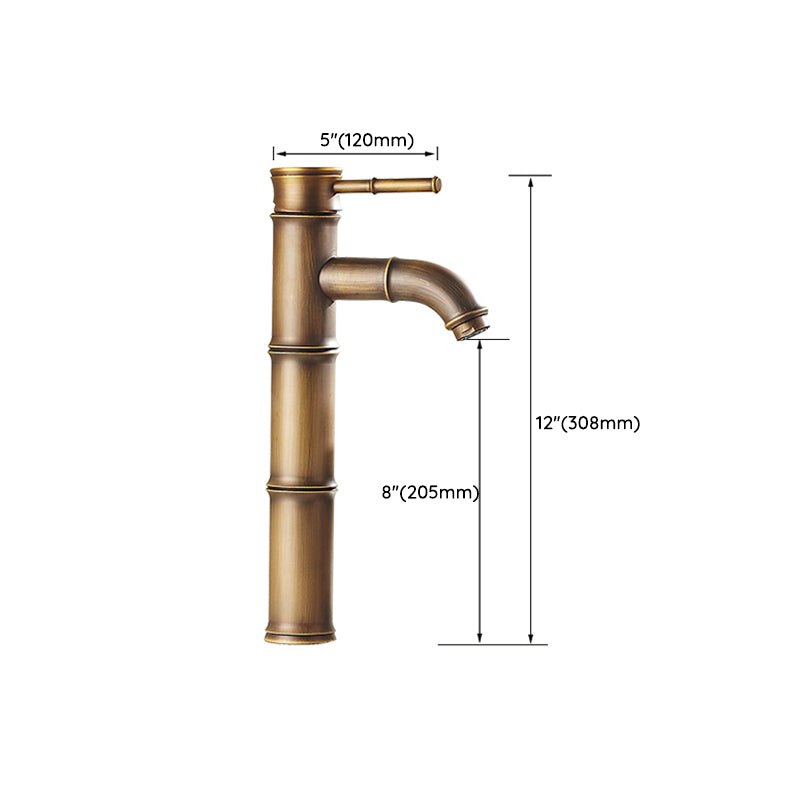 Lever Handle Vessel Faucet Single Hole Sink Faucet Farmhouse Style Basin Faucet Clearhalo 'Bathroom Remodel & Bathroom Fixtures' 'Bathroom Sink Faucets' 'Bathroom Sinks & Faucet Components' 'bathroom_sink_faucets' 'Home Improvement' 'home_improvement' 'home_improvement_bathroom_sink_faucets' 6942272