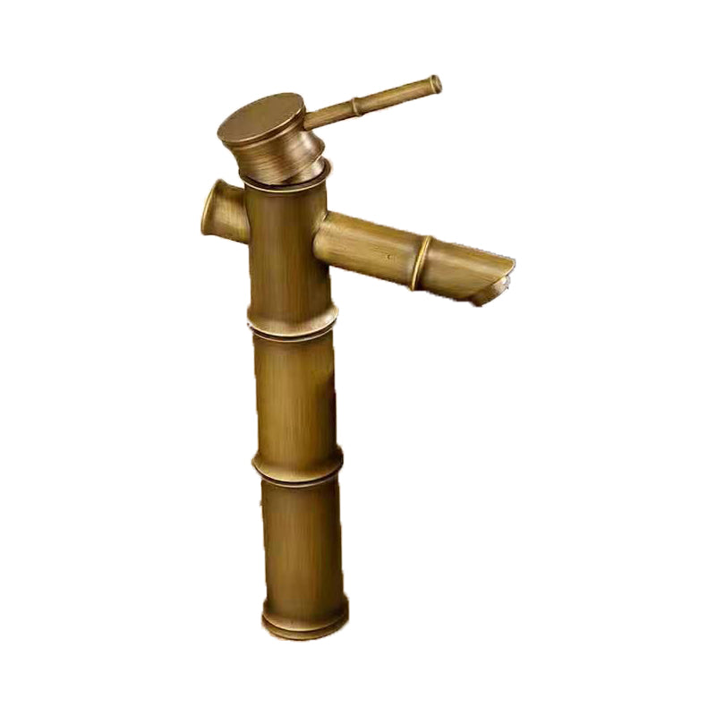 Circular Single Handle Faucet Country Style Basin Lavatory Faucet Clearhalo 'Bathroom Remodel & Bathroom Fixtures' 'Bathroom Sink Faucets' 'Bathroom Sinks & Faucet Components' 'bathroom_sink_faucets' 'Home Improvement' 'home_improvement' 'home_improvement_bathroom_sink_faucets' 6942281