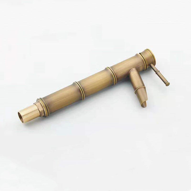 Circular Single Handle Faucet Country Style Basin Lavatory Faucet Clearhalo 'Bathroom Remodel & Bathroom Fixtures' 'Bathroom Sink Faucets' 'Bathroom Sinks & Faucet Components' 'bathroom_sink_faucets' 'Home Improvement' 'home_improvement' 'home_improvement_bathroom_sink_faucets' 6942282