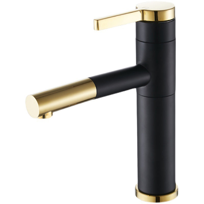 Glam Sink Faucet Single Lever Handle Faucet with Swivel Spout Clearhalo 'Bathroom Remodel & Bathroom Fixtures' 'Bathroom Sink Faucets' 'Bathroom Sinks & Faucet Components' 'bathroom_sink_faucets' 'Home Improvement' 'home_improvement' 'home_improvement_bathroom_sink_faucets' 6942312