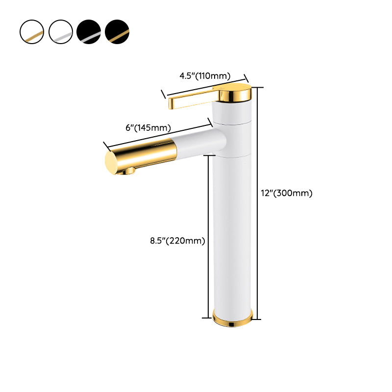 Glam Sink Faucet Single Lever Handle Faucet with Swivel Spout Clearhalo 'Bathroom Remodel & Bathroom Fixtures' 'Bathroom Sink Faucets' 'Bathroom Sinks & Faucet Components' 'bathroom_sink_faucets' 'Home Improvement' 'home_improvement' 'home_improvement_bathroom_sink_faucets' 6942313