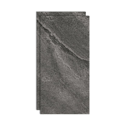 Square Ceramic Matte Straight Edge Singular Tile Marble Look Bathroom Floor Black Clearhalo 'Floor Tiles & Wall Tiles' 'floor_tiles_wall_tiles' 'Flooring 'Home Improvement' 'home_improvement' 'home_improvement_floor_tiles_wall_tiles' Walls and Ceiling' 6942395