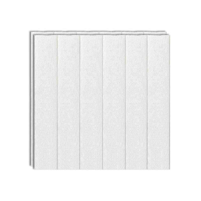 Solid Color 3D Embossed Wall Panel Waterproof Foam Indoor Wall Tile White Clearhalo 'Flooring 'Home Improvement' 'home_improvement' 'home_improvement_wall_paneling' 'Wall Paneling' 'wall_paneling' 'Walls & Ceilings' Walls and Ceiling' 6942407