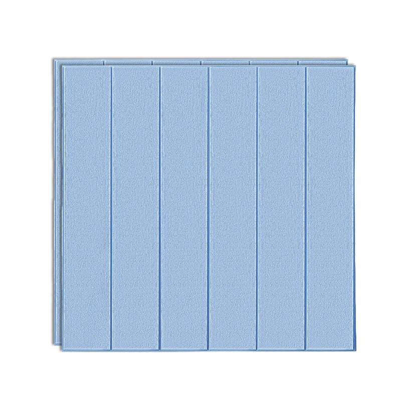 Solid Color 3D Embossed Wall Panel Waterproof Foam Indoor Wall Tile Blue Clearhalo 'Flooring 'Home Improvement' 'home_improvement' 'home_improvement_wall_paneling' 'Wall Paneling' 'wall_paneling' 'Walls & Ceilings' Walls and Ceiling' 6942409