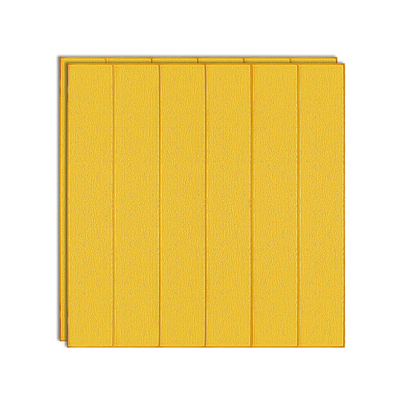 Solid Color 3D Embossed Wall Panel Waterproof Foam Indoor Wall Tile Yellow 0.18"H Clearhalo 'Flooring 'Home Improvement' 'home_improvement' 'home_improvement_wall_paneling' 'Wall Paneling' 'wall_paneling' 'Walls & Ceilings' Walls and Ceiling' 6942412