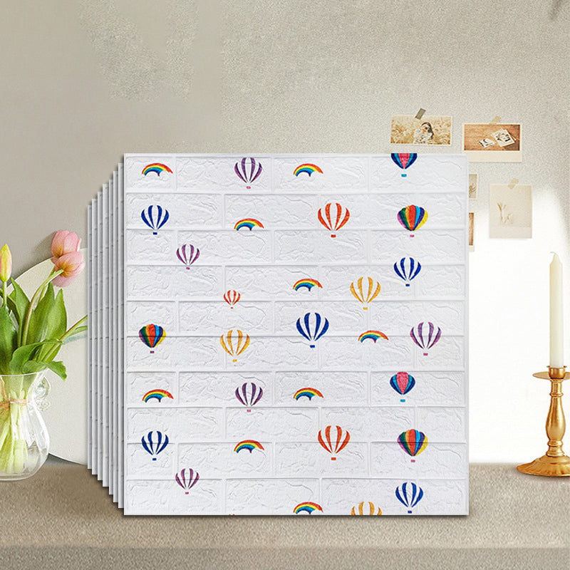 Cartoon 3D Embossed Wall Panel Waterproof Foam Indoor Wall Tile for Children Room Clearhalo 'Flooring 'Home Improvement' 'home_improvement' 'home_improvement_wall_paneling' 'Wall Paneling' 'wall_paneling' 'Walls & Ceilings' Walls and Ceiling' 6942428