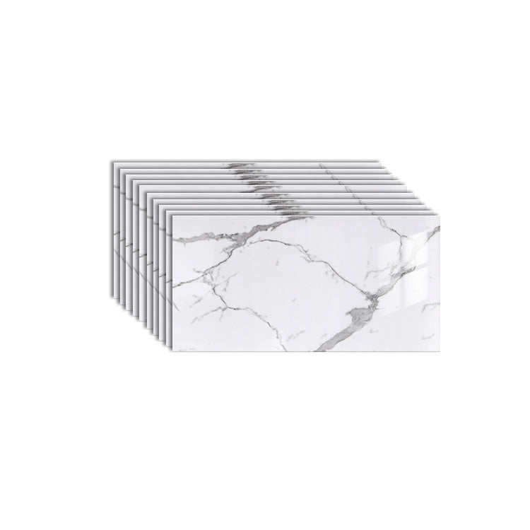 10-Pack PVC Rectangular Peel and Stick Tiles Kitchen and Bathroom Backsplash Textured White Clearhalo 'Flooring 'Home Improvement' 'home_improvement' 'home_improvement_peel_stick_blacksplash' 'Peel & Stick Backsplash Tile' 'peel_stick_blacksplash' 'Walls & Ceilings' Walls and Ceiling' 6942560