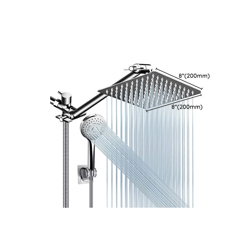 Modern Shower Combo Spray 5 Setting Patterns Hand Shower with Large Shower Head Clearhalo 'Bathroom Remodel & Bathroom Fixtures' 'Home Improvement' 'home_improvement' 'home_improvement_shower_heads' 'Shower Heads' 'shower_heads' 'Showers & Bathtubs Plumbing' 'Showers & Bathtubs' 6942803