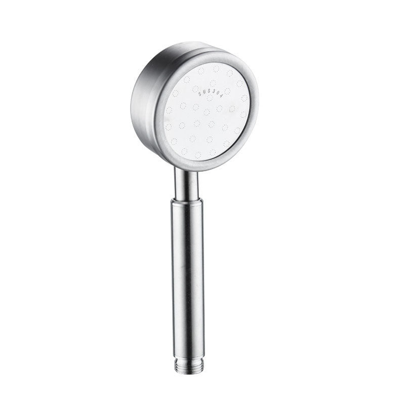 Metal Handheld Shower Head Modern Solid Color Round Shower Heads Silver Hand Shower Clearhalo 'Bathroom Remodel & Bathroom Fixtures' 'Home Improvement' 'home_improvement' 'home_improvement_shower_heads' 'Shower Heads' 'shower_heads' 'Showers & Bathtubs Plumbing' 'Showers & Bathtubs' 6942809