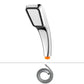 Traditional Hand Shower Metal Handheld Shower Head with Square Shape Shower Head with Hose Clearhalo 'Bathroom Remodel & Bathroom Fixtures' 'Home Improvement' 'home_improvement' 'home_improvement_shower_heads' 'Shower Heads' 'shower_heads' 'Showers & Bathtubs Plumbing' 'Showers & Bathtubs' 6942824