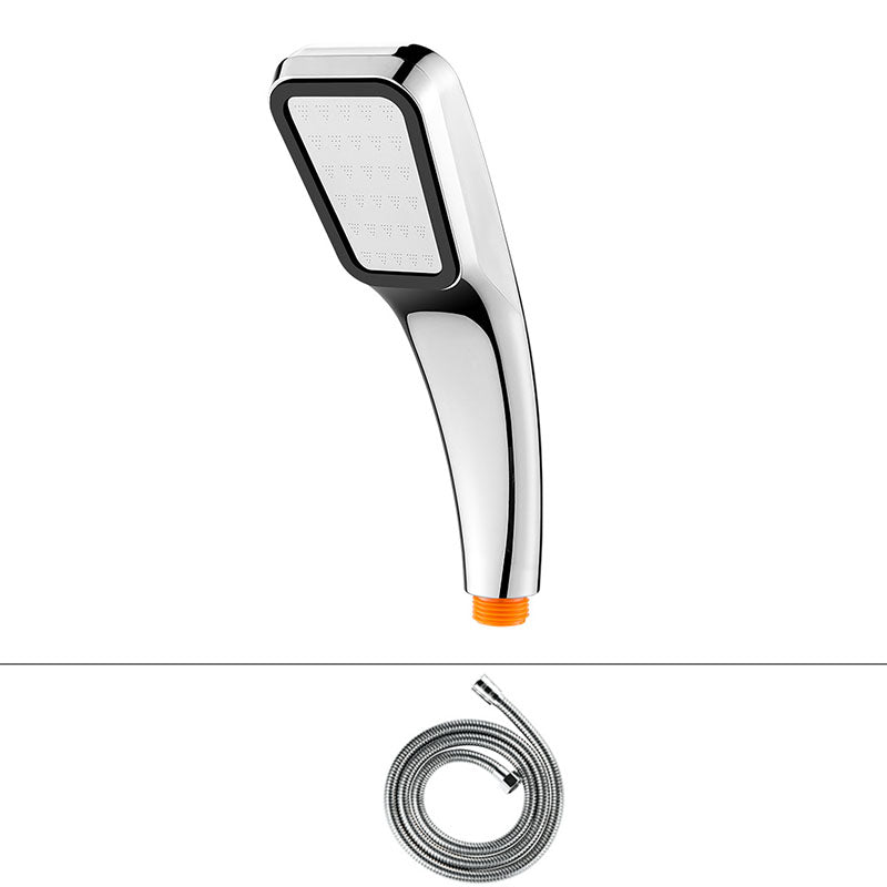 Traditional Hand Shower Metal Handheld Shower Head with Square Shape Shower Head with Hose Clearhalo 'Bathroom Remodel & Bathroom Fixtures' 'Home Improvement' 'home_improvement' 'home_improvement_shower_heads' 'Shower Heads' 'shower_heads' 'Showers & Bathtubs Plumbing' 'Showers & Bathtubs' 6942824