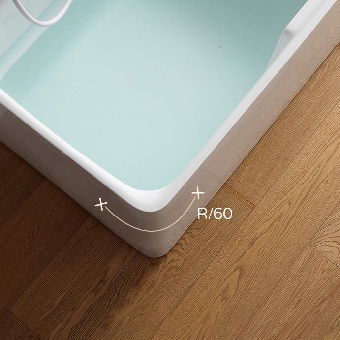 Rectangular Soaking Bathtub Antique Finish Acrylic Back to Wall Bath Tub Clearhalo 'Bathroom Remodel & Bathroom Fixtures' 'Bathtubs' 'Home Improvement' 'home_improvement' 'home_improvement_bathtubs' 'Showers & Bathtubs' 6943136