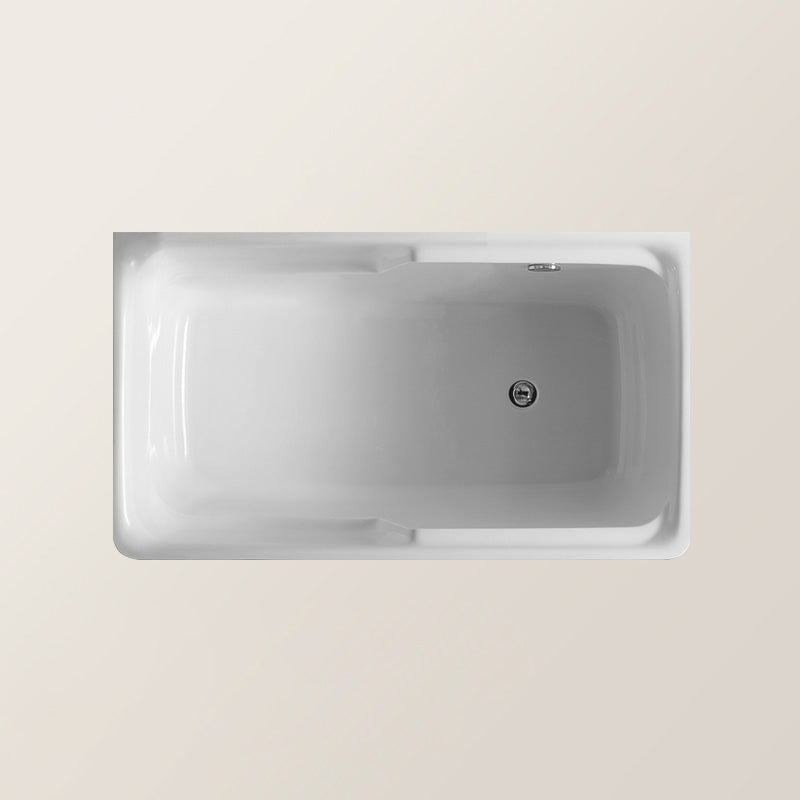 Rectangular Soaking Bathtub Antique Finish Acrylic Back to Wall Bath Tub Clearhalo 'Bathroom Remodel & Bathroom Fixtures' 'Bathtubs' 'Home Improvement' 'home_improvement' 'home_improvement_bathtubs' 'Showers & Bathtubs' 6943140