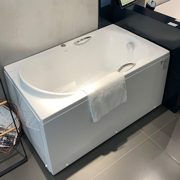 Acrylic Rectangular Bathtub Soaking White Bathtub , 29.53-inch Tall Right Tub Clearhalo 'Bathroom Remodel & Bathroom Fixtures' 'Bathtubs' 'Home Improvement' 'home_improvement' 'home_improvement_bathtubs' 'Showers & Bathtubs' 6943163