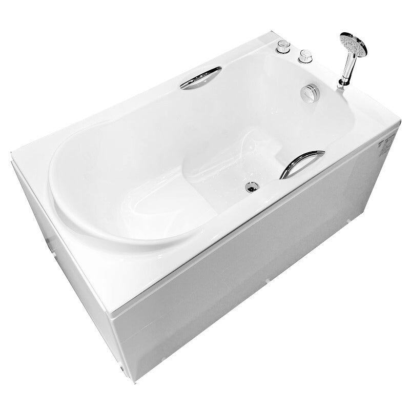 Acrylic Rectangular Bathtub Soaking White Bathtub , 29.53-inch Tall Clearhalo 'Bathroom Remodel & Bathroom Fixtures' 'Bathtubs' 'Home Improvement' 'home_improvement' 'home_improvement_bathtubs' 'Showers & Bathtubs' 6943167