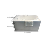 Acrylic Rectangular Bathtub Soaking White Bathtub , 29.53-inch Tall Clearhalo 'Bathroom Remodel & Bathroom Fixtures' 'Bathtubs' 'Home Improvement' 'home_improvement' 'home_improvement_bathtubs' 'Showers & Bathtubs' 6943174