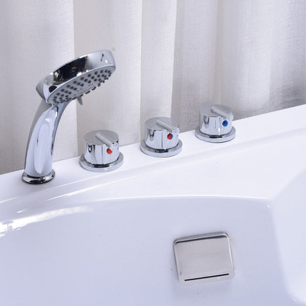 Acrylic Corner Soaking Bathtub Antique Finish Back to Wall Bath Tub Clearhalo 'Bathroom Remodel & Bathroom Fixtures' 'Bathtubs' 'Home Improvement' 'home_improvement' 'home_improvement_bathtubs' 'Showers & Bathtubs' 6943220