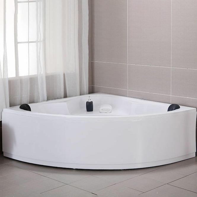Acrylic Corner Soaking Bathtub Antique Finish Back to Wall Bath Tub Clearhalo 'Bathroom Remodel & Bathroom Fixtures' 'Bathtubs' 'Home Improvement' 'home_improvement' 'home_improvement_bathtubs' 'Showers & Bathtubs' 6943224