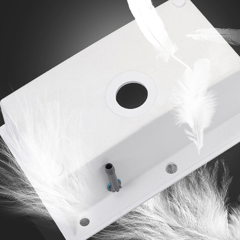 Quartz Kitchen Sink Contemporary Undermount Kitchen Sink with Rectangular Shape Clearhalo 'Home Improvement' 'home_improvement' 'home_improvement_kitchen_sinks' 'Kitchen Remodel & Kitchen Fixtures' 'Kitchen Sinks & Faucet Components' 'Kitchen Sinks' 'kitchen_sinks' 6944627