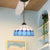 Mediterranean Dome Hanging Light Stained Art Glass 1 Bulb Pendant Light Fixture in White/Blue/Bronze Bronze Clearhalo 'Ceiling Lights' 'Industrial' 'Middle Century Pendants' 'Pendant Lights' 'Pendants' 'Tiffany close to ceiling' 'Tiffany Pendants' 'Tiffany' Lighting' 69480