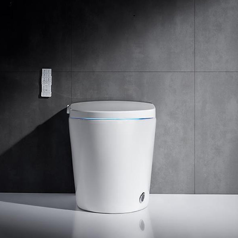 Contemporary Heated Seat Flush Toilet Floor Mounted Urine Toilet for Bathroom Automatic Lid( Top Configuration) 12" Clearhalo 'Bathroom Remodel & Bathroom Fixtures' 'Home Improvement' 'home_improvement' 'home_improvement_toilets' 'Toilets & Bidets' 'Toilets' 6949153