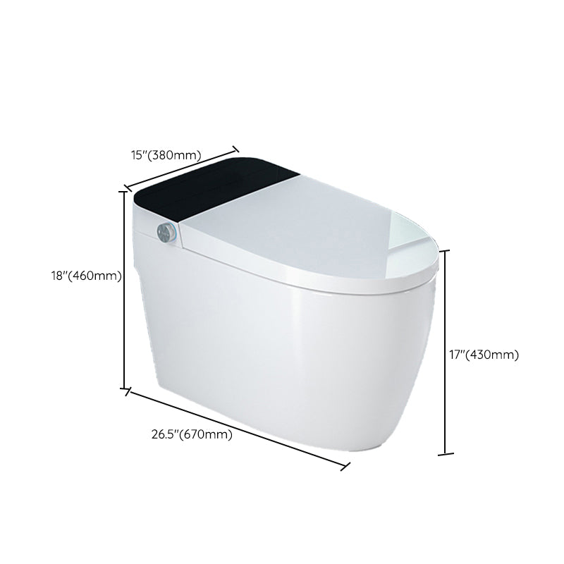 Contemporary Heated Seat Flush Toilet Floor Mounted Black Urine Toilet for Bathroom Clearhalo 'Bathroom Remodel & Bathroom Fixtures' 'Home Improvement' 'home_improvement' 'home_improvement_toilets' 'Toilets & Bidets' 'Toilets' 6949205