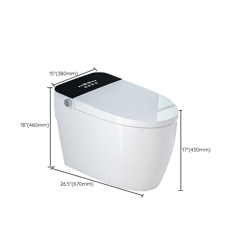 Contemporary Heated Seat Flush Toilet Floor Mounted Black Urine Toilet for Bathroom Clearhalo 'Bathroom Remodel & Bathroom Fixtures' 'Home Improvement' 'home_improvement' 'home_improvement_toilets' 'Toilets & Bidets' 'Toilets' 6949206