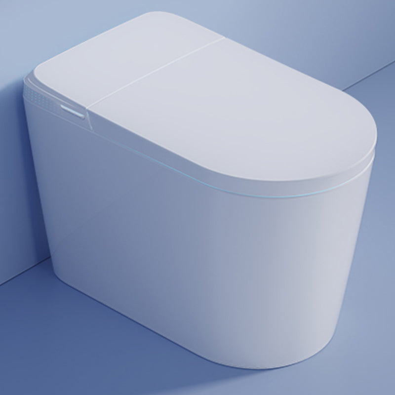 Modern Ceramic Flush Toilet 1 Piece Toilet Bowl for Bathroom Foot Touch Flush ( Standard) 16" Clearhalo 'Bathroom Remodel & Bathroom Fixtures' 'Home Improvement' 'home_improvement' 'home_improvement_toilets' 'Toilets & Bidets' 'Toilets' 6949208