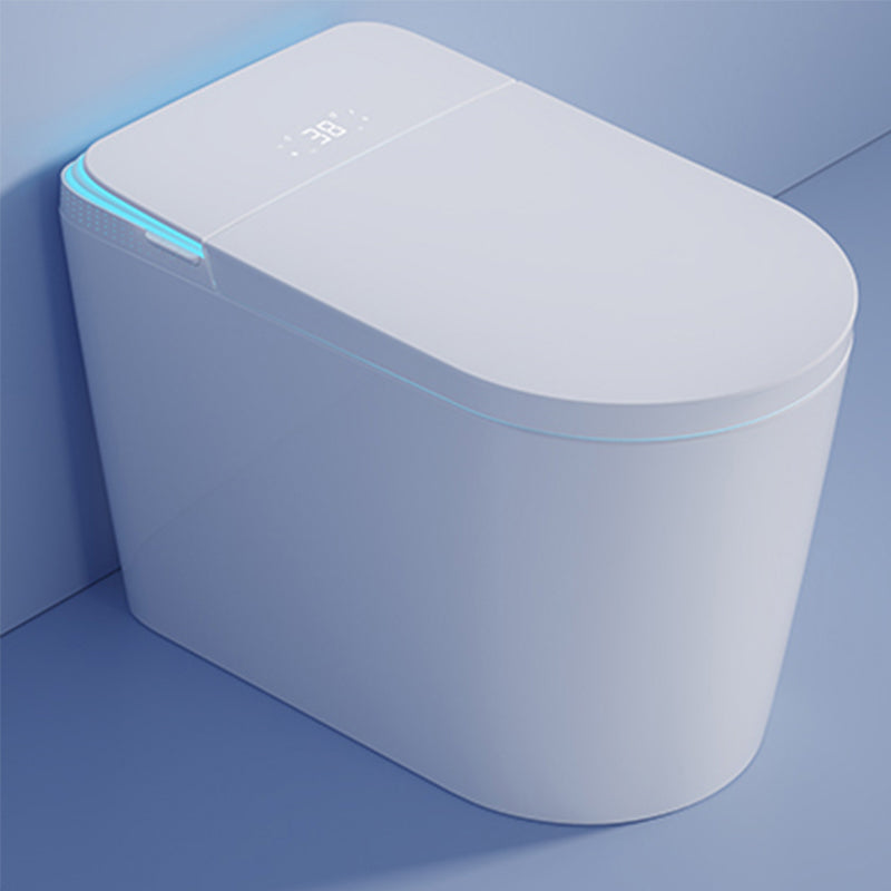 Modern Ceramic Flush Toilet 1 Piece Toilet Bowl for Bathroom Ultraviolet Sterilization 16" Clearhalo 'Bathroom Remodel & Bathroom Fixtures' 'Home Improvement' 'home_improvement' 'home_improvement_toilets' 'Toilets & Bidets' 'Toilets' 6949210