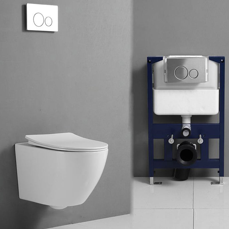 Modern One Piece Flush Toilet Wall Mount Urine Toilet for Bathroom 14"L x 19"W x 14"H Toilet with Low Tanker Clearhalo 'Bathroom Remodel & Bathroom Fixtures' 'Home Improvement' 'home_improvement' 'home_improvement_toilets' 'Toilets & Bidets' 'Toilets' 6949238