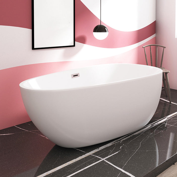 Modern Acrylic Bath Soaking White 23.62-inch Tall Bathtub with Overflow Trim 59"L x 31"W x 24"H Clearhalo 'Bathroom Remodel & Bathroom Fixtures' 'Bathtubs' 'Home Improvement' 'home_improvement' 'home_improvement_bathtubs' 'Showers & Bathtubs' 6949255