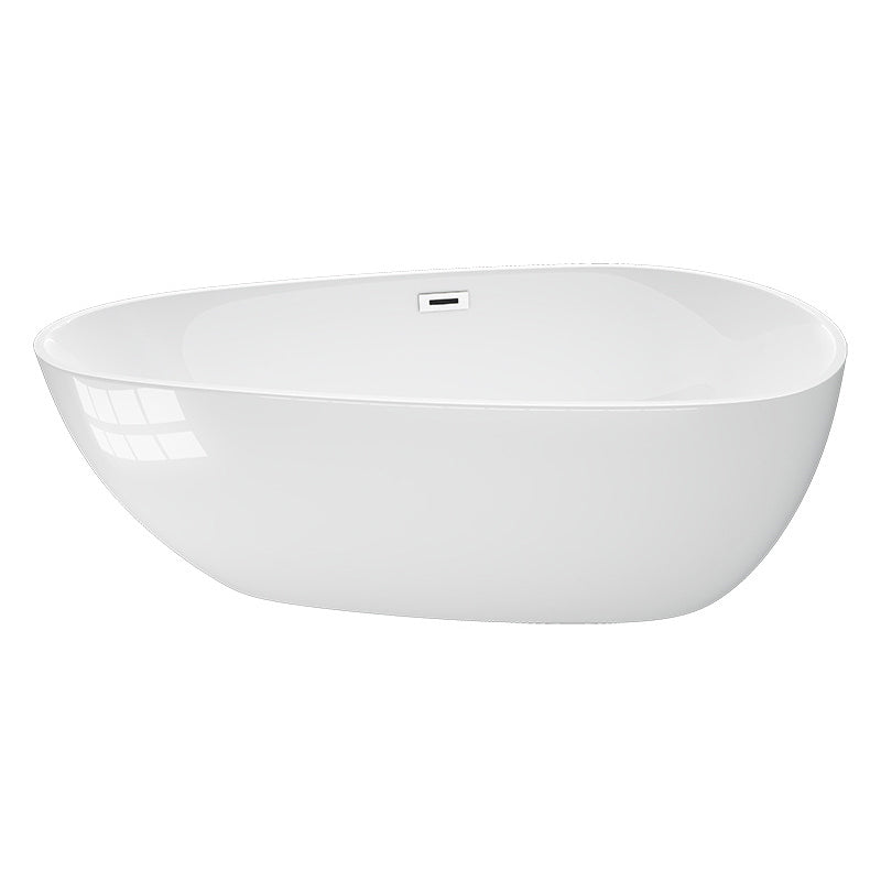 Modern Acrylic Bath Soaking White 23.62-inch Tall Bathtub with Overflow Trim Clearhalo 'Bathroom Remodel & Bathroom Fixtures' 'Bathtubs' 'Home Improvement' 'home_improvement' 'home_improvement_bathtubs' 'Showers & Bathtubs' 6949257