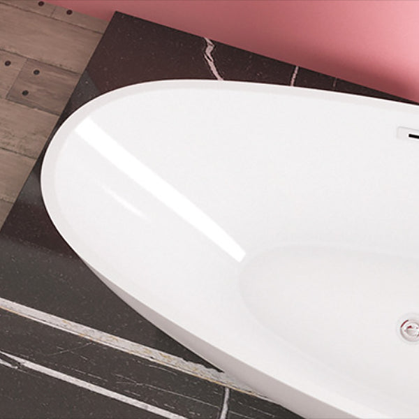 Modern Acrylic Bath Soaking White 23.62-inch Tall Bathtub with Overflow Trim Clearhalo 'Bathroom Remodel & Bathroom Fixtures' 'Bathtubs' 'Home Improvement' 'home_improvement' 'home_improvement_bathtubs' 'Showers & Bathtubs' 6949261