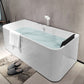Acrylic Rectangular Bathtub Freestanding Soaking Bathtub , 31.5" Wide 63"L x 31"W x 24"H Tub with Silver 3-Piece Set Clearhalo 'Bathroom Remodel & Bathroom Fixtures' 'Bathtubs' 'Home Improvement' 'home_improvement' 'home_improvement_bathtubs' 'Showers & Bathtubs' 6949271