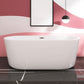 Acrylic Freestanding Bathtub Overflow Trim Soaking Bathtub , 23.62" Tall 63"L x 28"W x 24"H Clearhalo 'Bathroom Remodel & Bathroom Fixtures' 'Bathtubs' 'Home Improvement' 'home_improvement' 'home_improvement_bathtubs' 'Showers & Bathtubs' 6949283