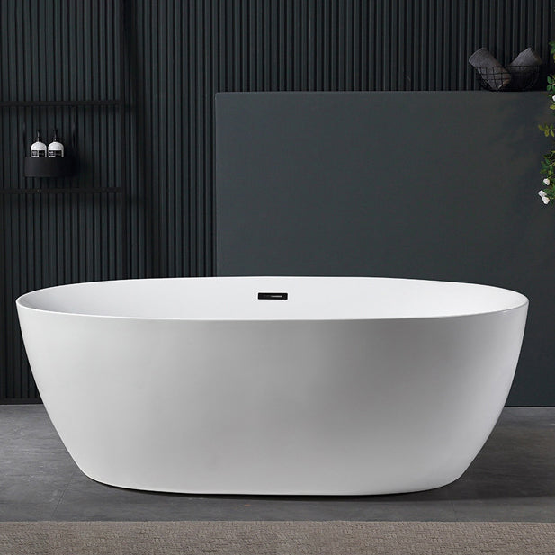 Modern Freestanding Soaking Bathtub Acrylic 23.62" Tall White Bathtub 55"L x 30"W x 24"H Clearhalo 'Bathroom Remodel & Bathroom Fixtures' 'Bathtubs' 'Home Improvement' 'home_improvement' 'home_improvement_bathtubs' 'Showers & Bathtubs' 6949299