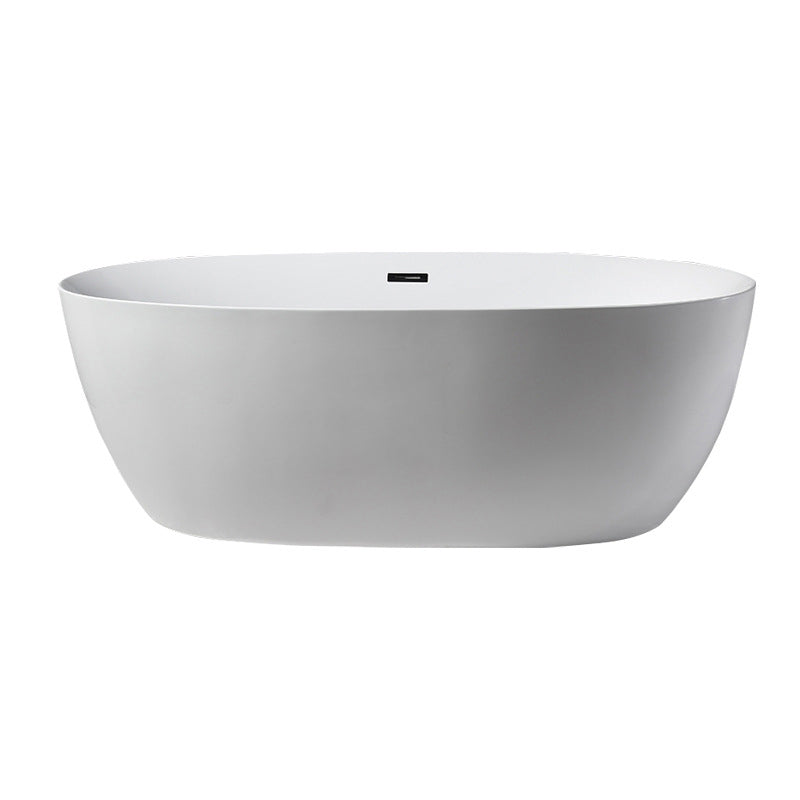 Modern Freestanding Soaking Bathtub Acrylic 23.62" Tall White Bathtub Clearhalo 'Bathroom Remodel & Bathroom Fixtures' 'Bathtubs' 'Home Improvement' 'home_improvement' 'home_improvement_bathtubs' 'Showers & Bathtubs' 6949304
