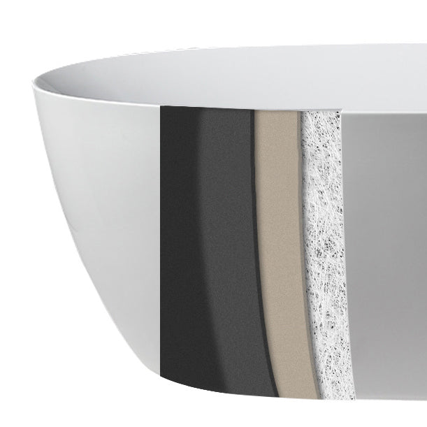 Modern Freestanding Soaking Bathtub Acrylic 23.62" Tall White Bathtub Clearhalo 'Bathroom Remodel & Bathroom Fixtures' 'Bathtubs' 'Home Improvement' 'home_improvement' 'home_improvement_bathtubs' 'Showers & Bathtubs' 6949305