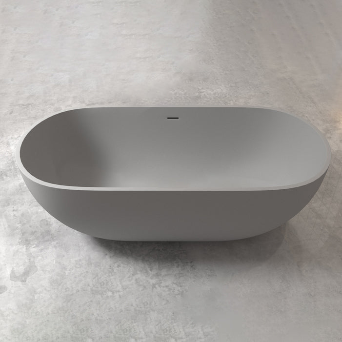Modern Stone Bathtub Freestanding Soaking Bathtub , 29.53-inch Tall Grey 67"L x 30"W x 22"H Clearhalo 'Bathroom Remodel & Bathroom Fixtures' 'Bathtubs' 'Home Improvement' 'home_improvement' 'home_improvement_bathtubs' 'Showers & Bathtubs' 6949319