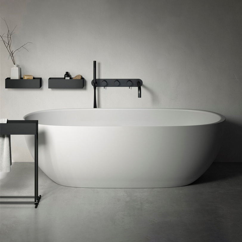 Modern Stone Bathtub Freestanding Soaking Bathtub , 29.53-inch Tall Clearhalo 'Bathroom Remodel & Bathroom Fixtures' 'Bathtubs' 'Home Improvement' 'home_improvement' 'home_improvement_bathtubs' 'Showers & Bathtubs' 6949324